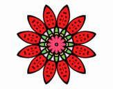 Dibujo Mandala flor con pétalos pintado por belkmar
