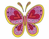 Dibujo Mandala mariposa pintado por itsnadii