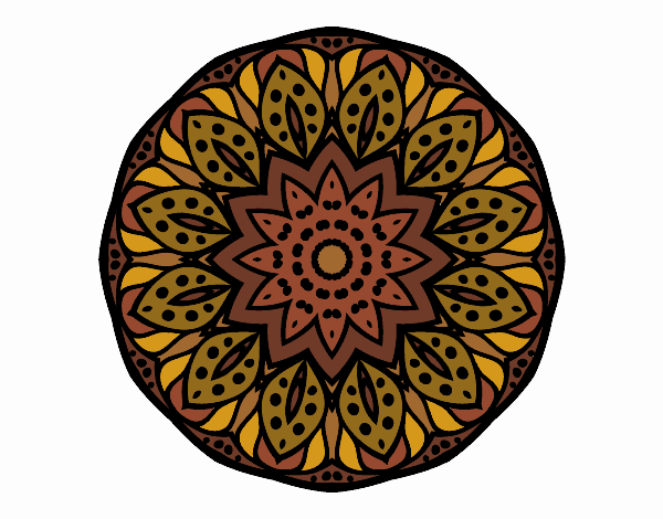 Dibujo Mandala naturaleza pintado por belkmar