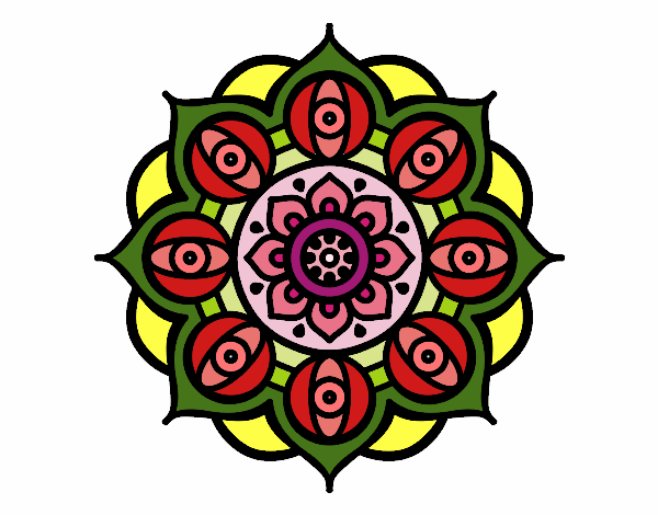 Dibujo Mandala ojos abiertos pintado por itsnadii