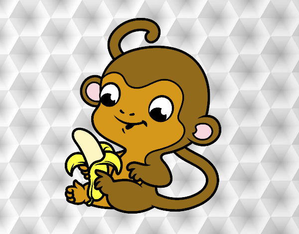 Monito con plátano