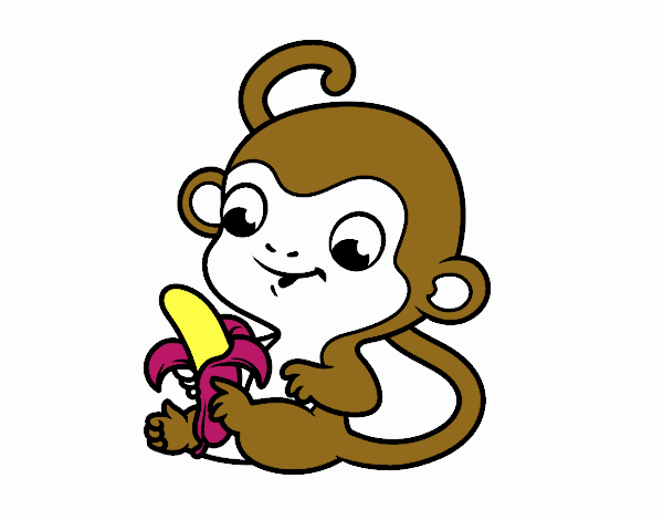 Monito con plátano