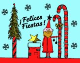 Postal Felices Fiestas