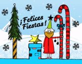 Postal Felices Fiestas