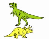 Triceratops y tiranosaurios rex