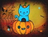 Un gatito de Halloween