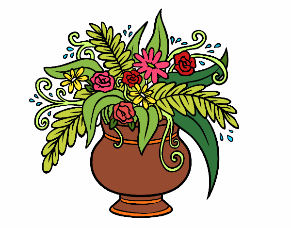 Dibujo Un jarrón con flores pintado por itsnadii