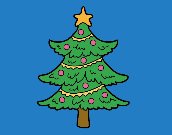 Árbol de navidad decorado