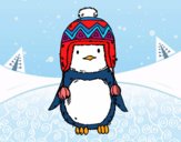 Bebé pingüino con gorrito