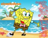 Bob Esponja saludando