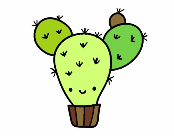 Dibujo de Cactus nopal pintado por en  el día 20-11-17 a las  10:27:39. Imprime, pinta o colorea tus propios dibujos!