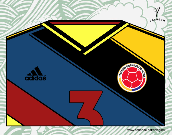 Camiseta del mundial de fútbol 2014 de Colombia