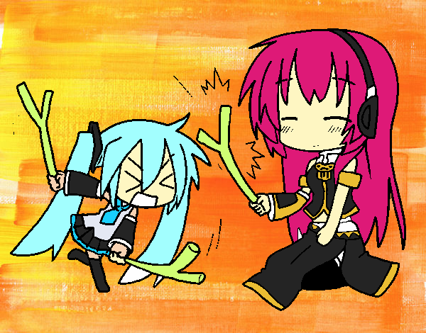 mrgurine luka y hatsine miku chibis 