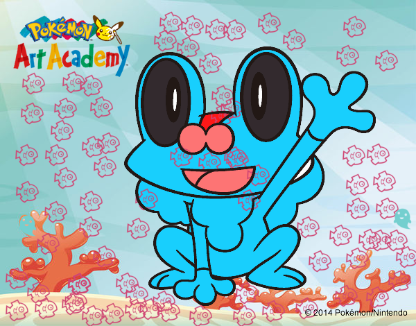 Froakie saludando