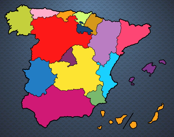 Dibujo Las Comunidades Autónomas de España pintado por Socovos