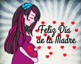 Mamá embarazada en el día de la madre