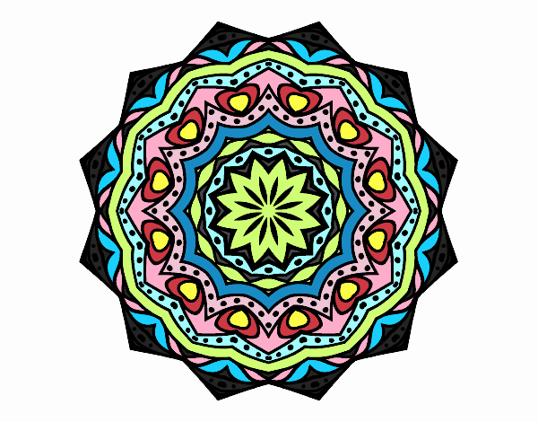 Dibujo Mandala con estratos pintado por belkmar