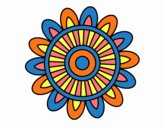 Dibujo Mandala solar pintado por belkmar