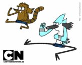 Mordecai y Rigby karatekas