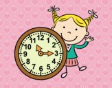 Niña con reloj