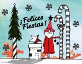 Postal Felices Fiestas