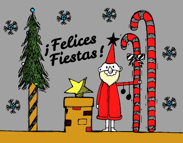 Postal Felices Fiestas