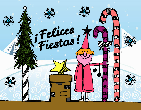 Postal Felices Fiestas