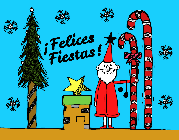 Postal Felices Fiestas