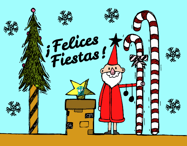 Postal Felices Fiestas