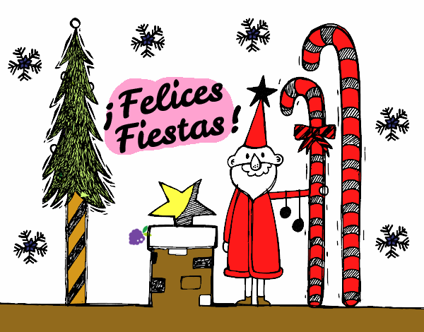 Postal Felices Fiestas