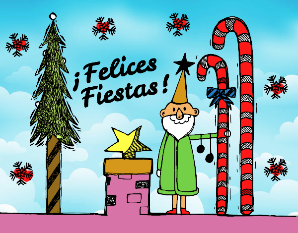 Postal Felices Fiestas