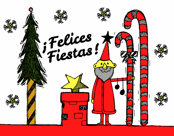 Postal Felices Fiestas