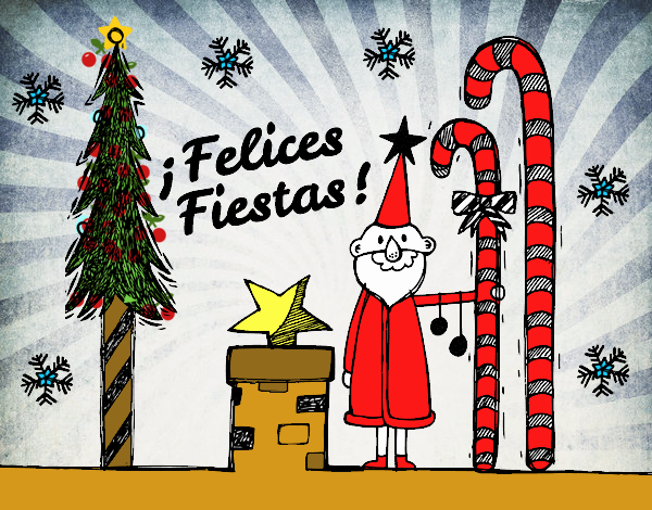 Postal Felices Fiestas