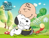 Snoopy y Carlitos abrazados