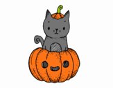 Dibujo Un gatito de Halloween pintado por nedasori