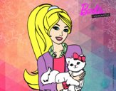 Barbie con su linda gatita