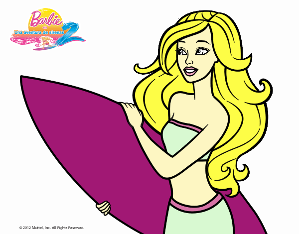 Barbie va a surfear