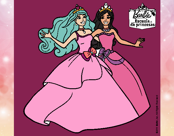 Barbie y su amiga súper felices