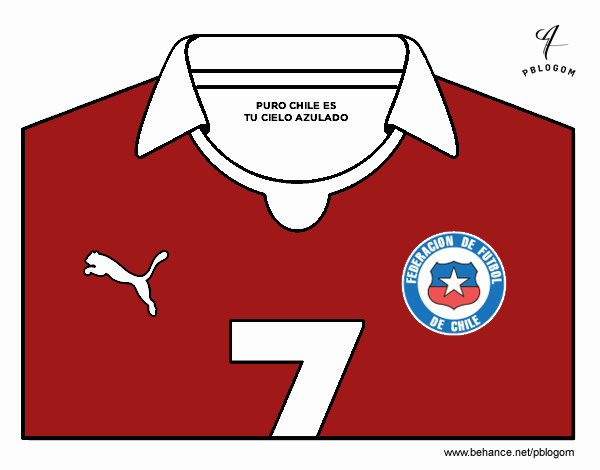 Camiseta del mundial de fútbol 2014 de Chile