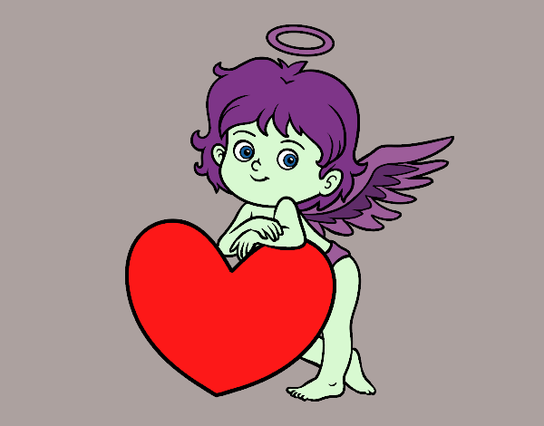 Cupido y un corazón