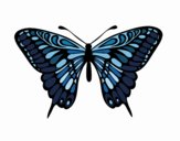 Dibujo Mariposa gran mormón pintado por Juice