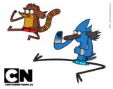 Mordecai y Rigby karatekas