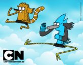 Mordecai y Rigby karatekas