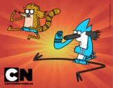 Mordecai y Rigby karatekas