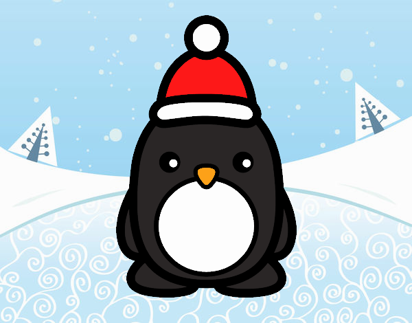 Pingüino navideño