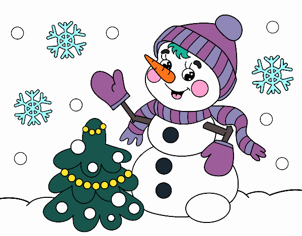 Dibujo de muñequito de nieve pintado por en  el día 27-11-17 a  las 09:52:42. Imprime, pinta o colorea tus propios dibujos!