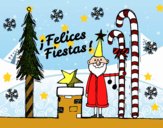 Postal Felices Fiestas