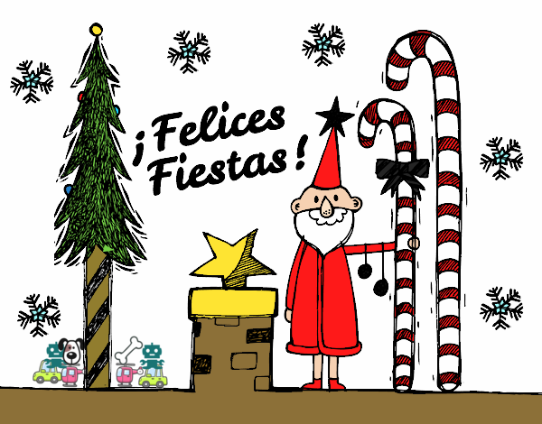 Postal Felices Fiestas