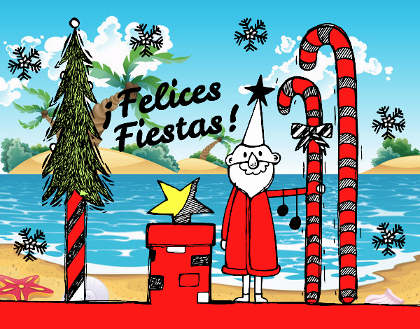 Postal Felices Fiestas