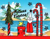 Postal Felices Fiestas